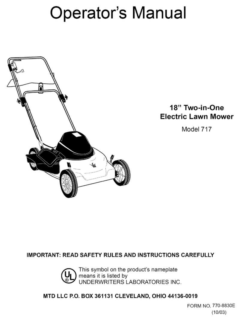 MTD 717 Operator's manual