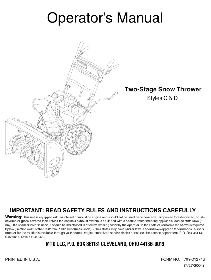 MTD Styles C Operator's manual
