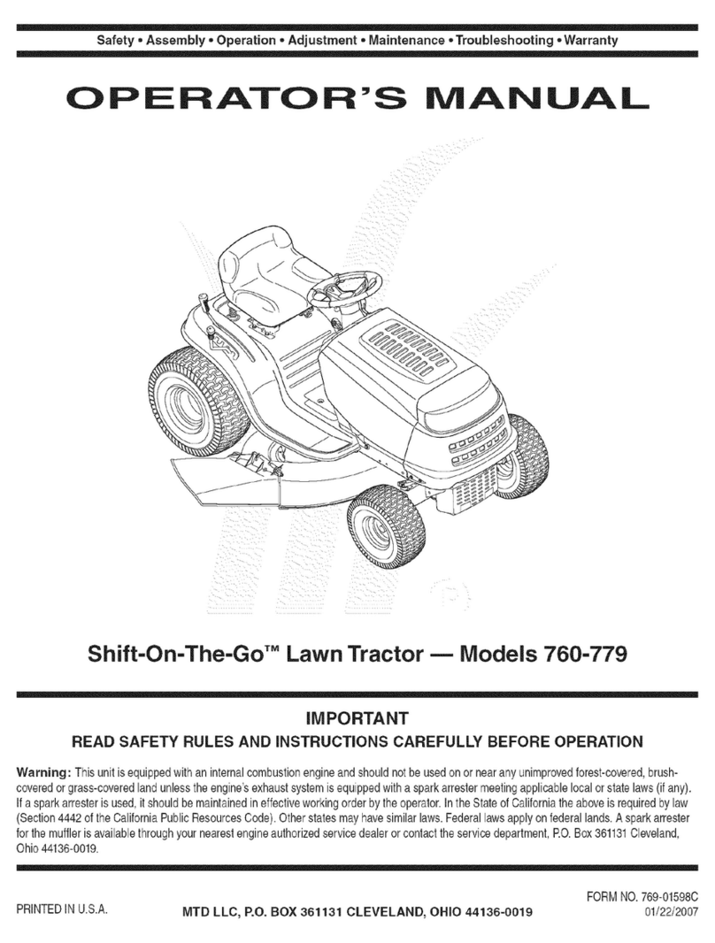 MTD Shift-On-The-Go 760 User manual