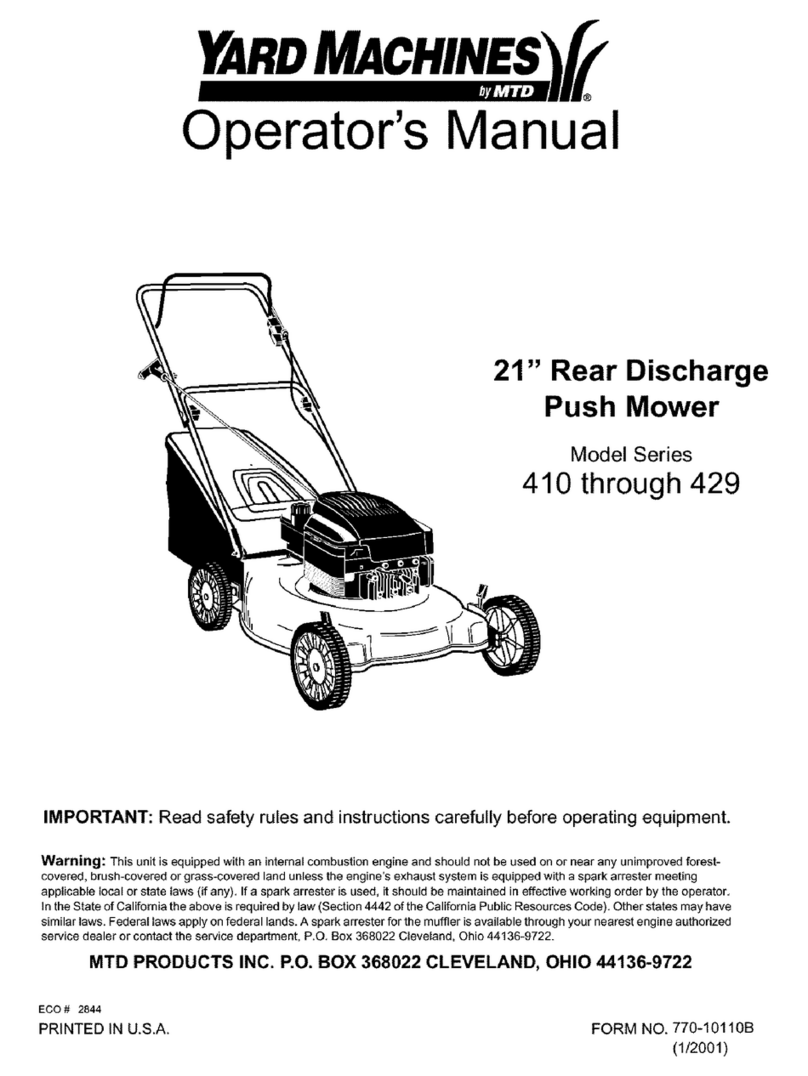 MTD 410 THRU 429 Series Operator's manual