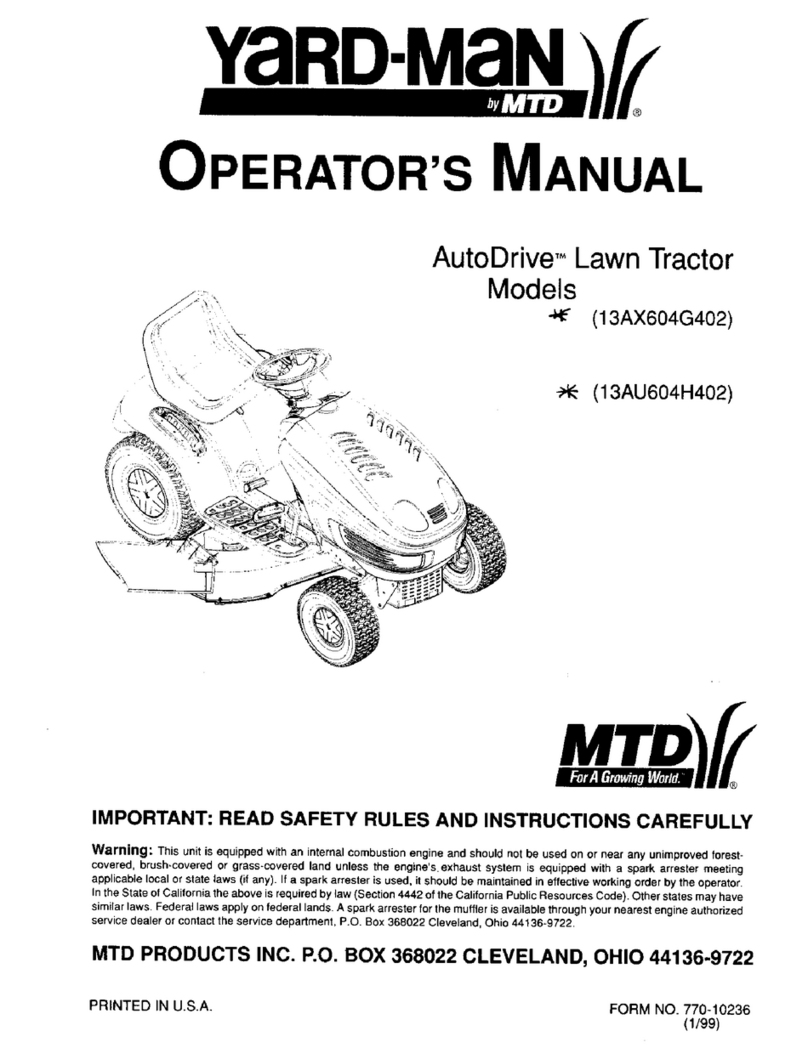 MTD AutoDrive 13AU604H402 User manual