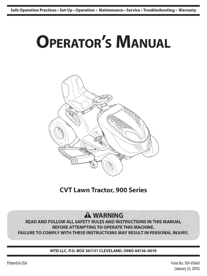 MTD CVT 900 Series Operator's manual