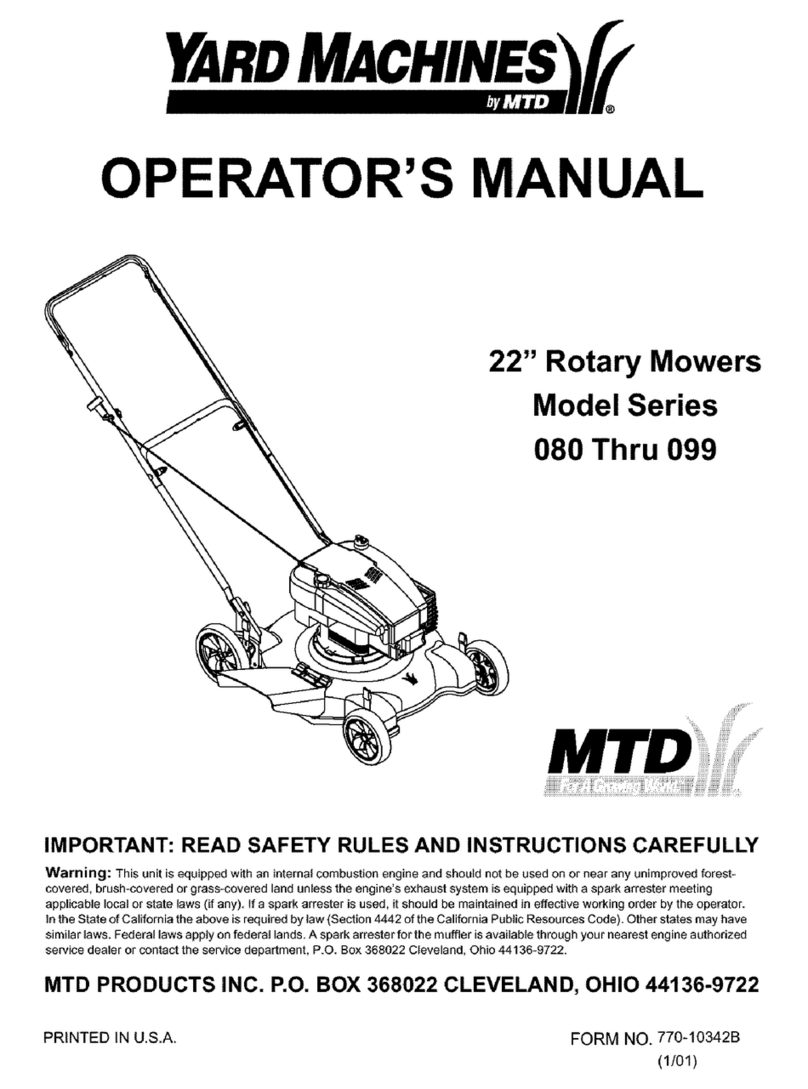 Yard Machines Series 080 Operator's manual