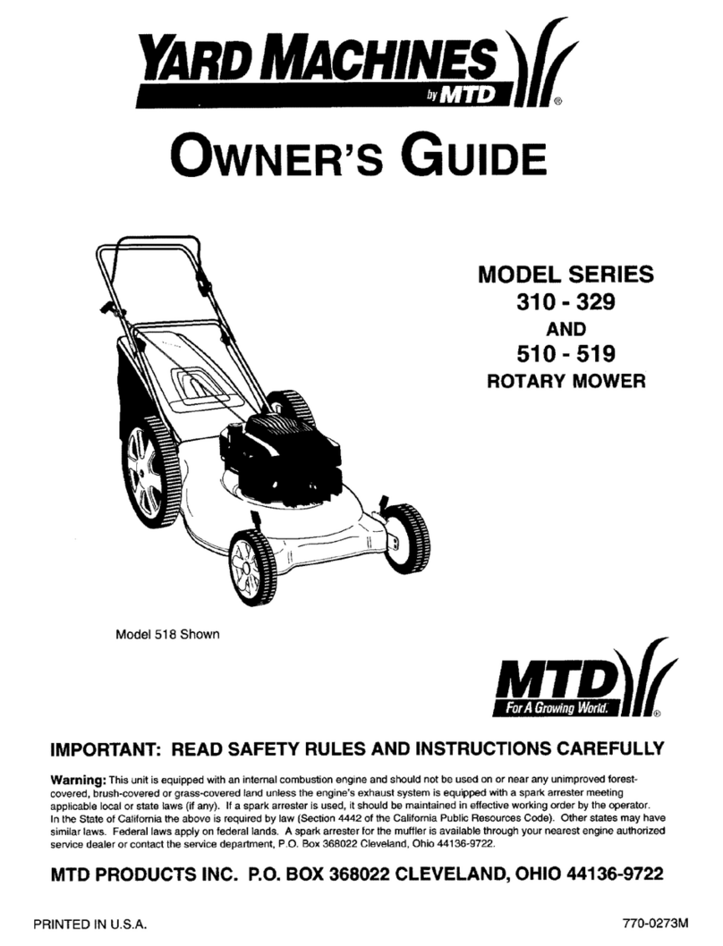 MTD Yard Machines 310 series User manual