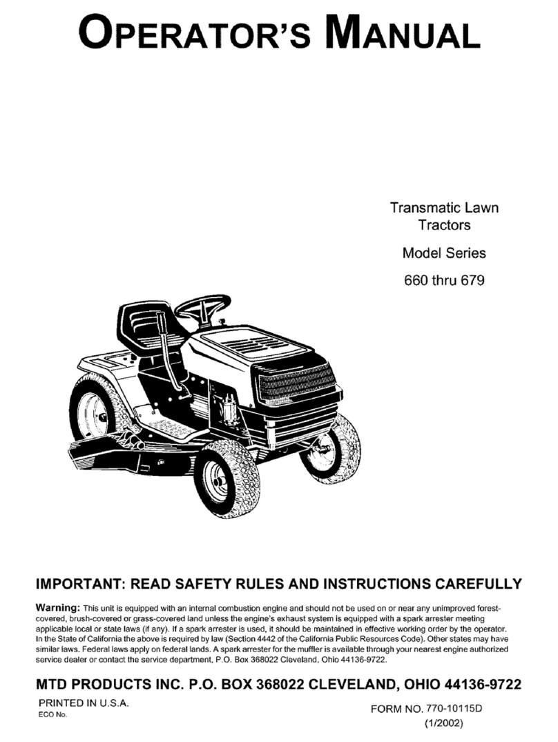 MTD 660 Series Operator's manual