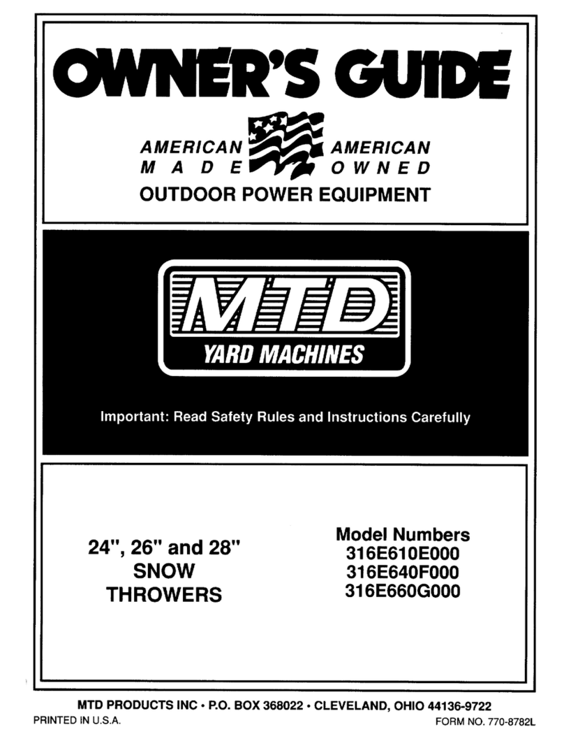 MTD Yard Machines 316E610E000 User manual MTD Yard Machines 316E610E000 User manual