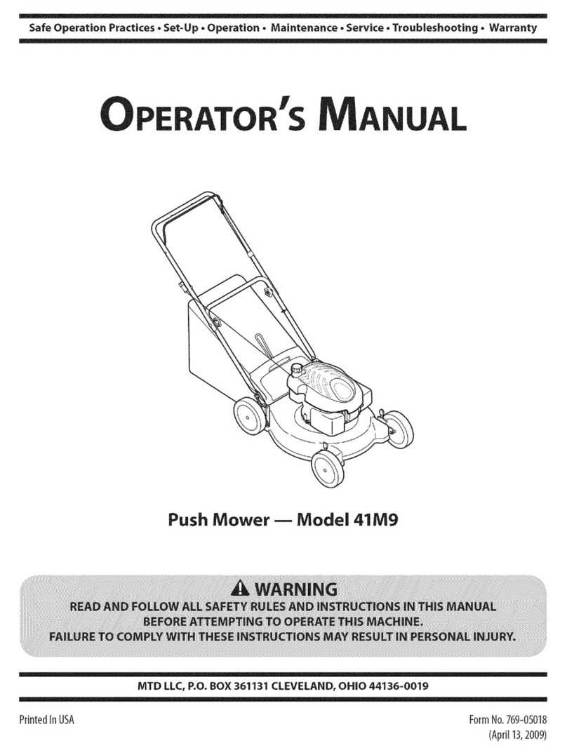 MTD 41M9 User manual