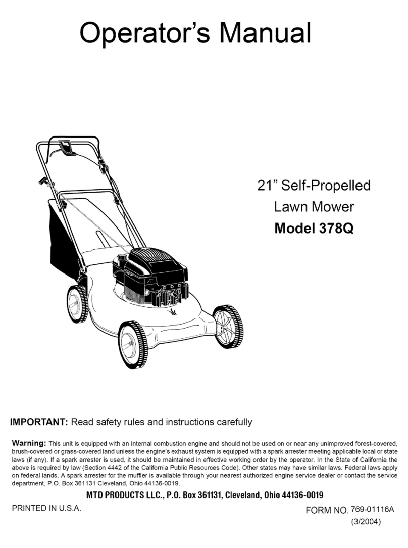 MTD 378Q User manual