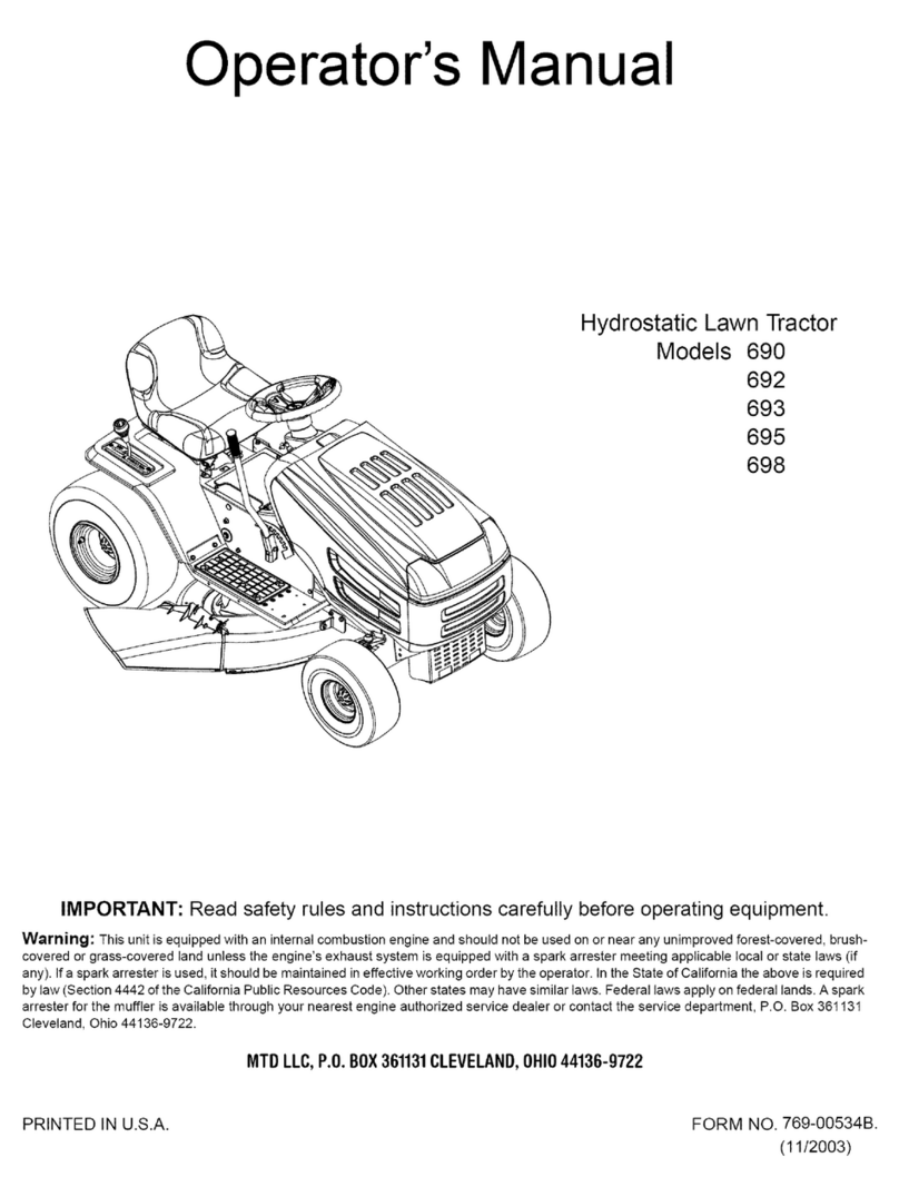 MTD 690 through 699 User manual
