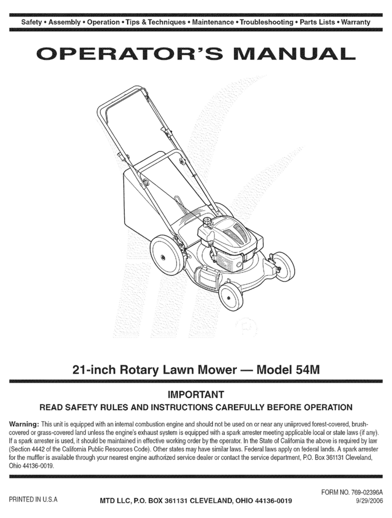 MTD 54M Series Operator's manual