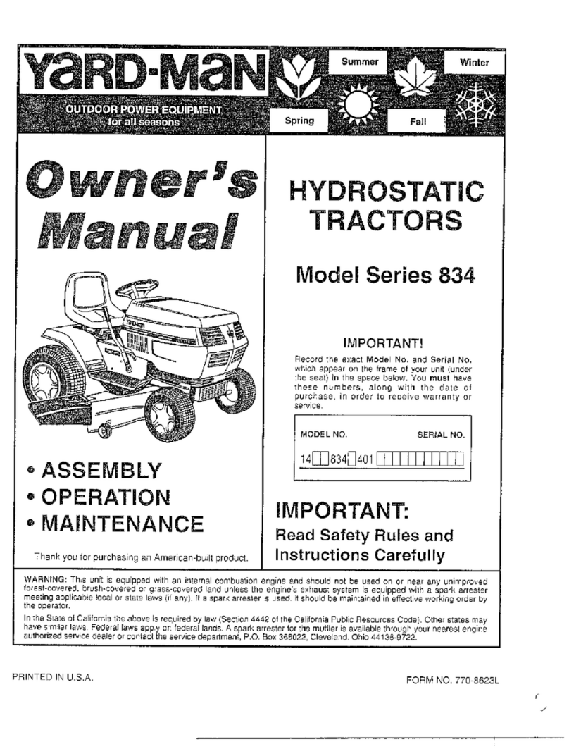Yard-Man Series 834 owner's manual