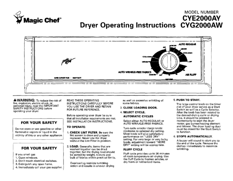 Magic Chef CYE2000AY User manual