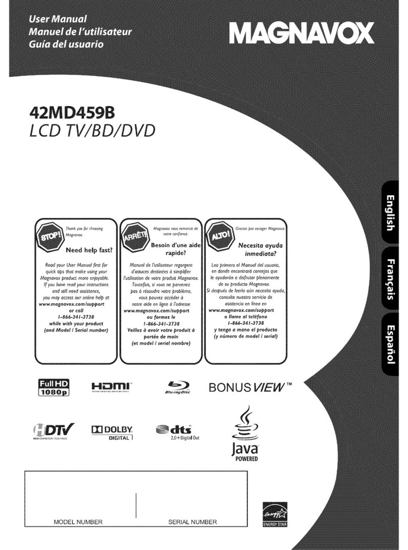 Magnavox 42MD459B - 42" LCD TV User manual