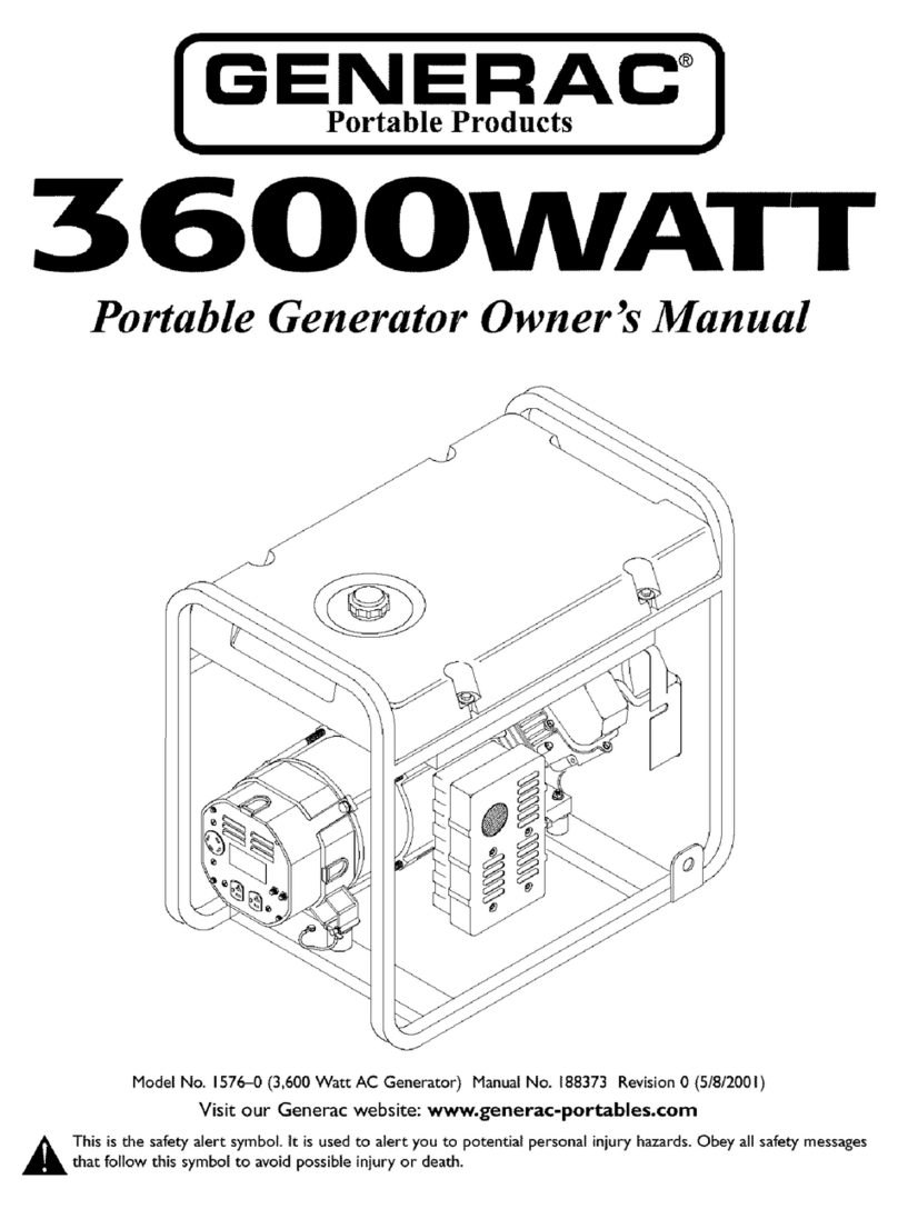 Generac Portable Products 1576-0 owner's manual