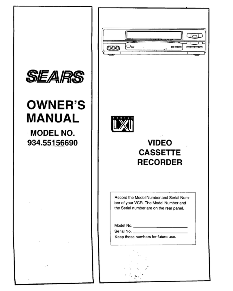Sears LXI series 934.55156690 owner's manual