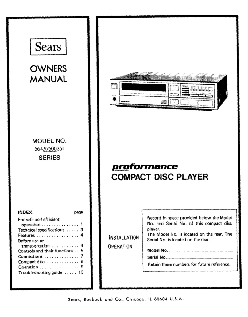 Sears proformance 564.97500351 SERIES User manual