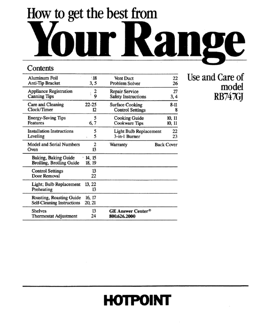 Hotpoint RB747GJ Use and care guide Hotpoint RB747GJ Use and care guide