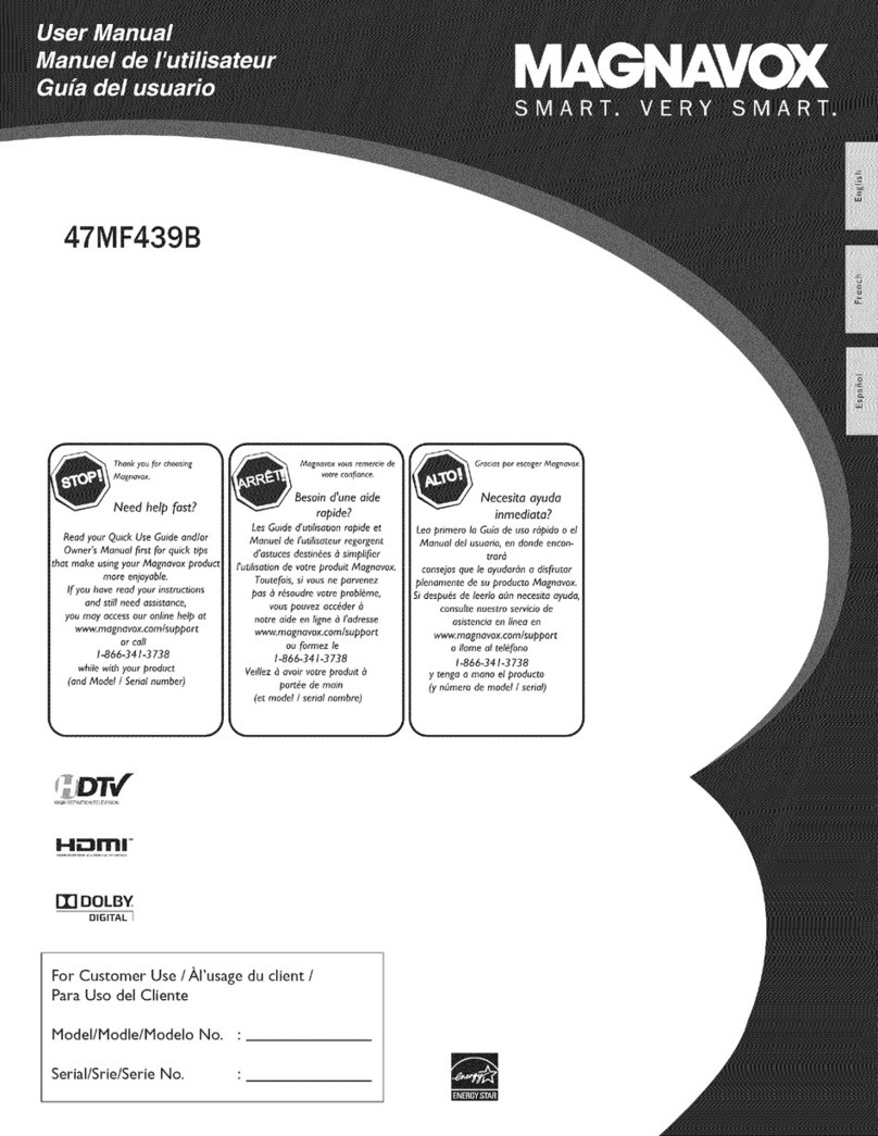 Magnavox 47MF439B - 47" LCD TV User manual