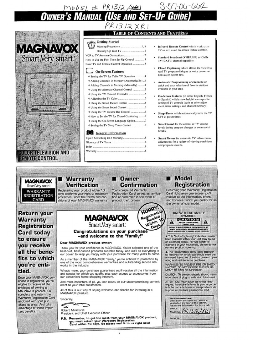 Magnavox PR1312XR1 User manual