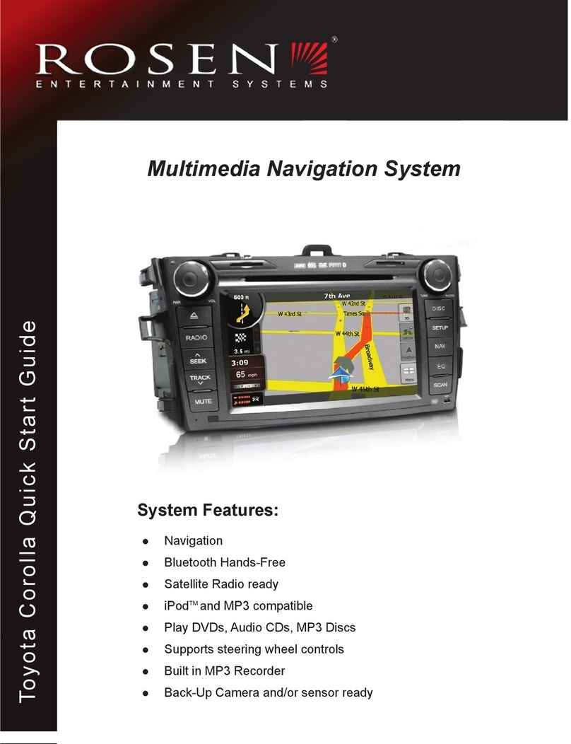 Rosen Toyota Corolla Navigation User manual