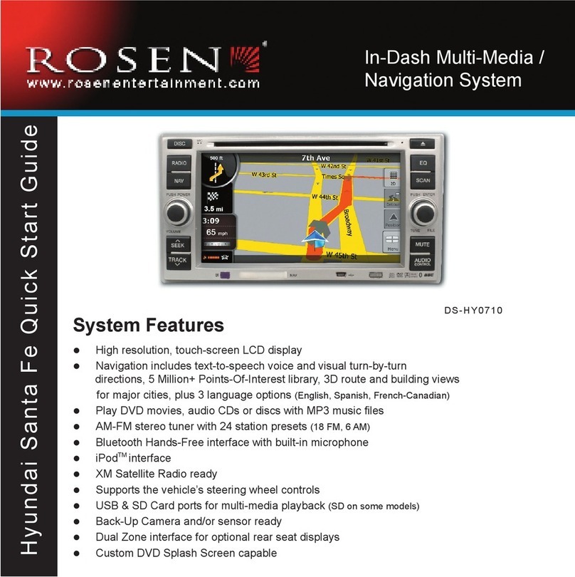 Rosen Hyundai Santa Fe quick start guide