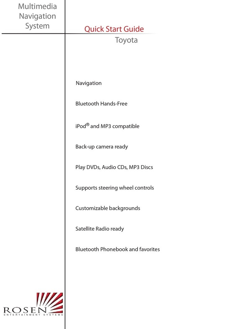 Rosen Toyota Navigation User manual