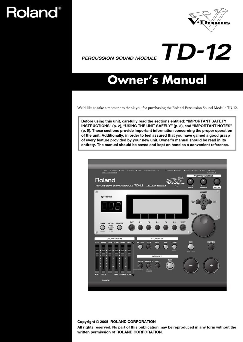 Roland TD-12 User manual