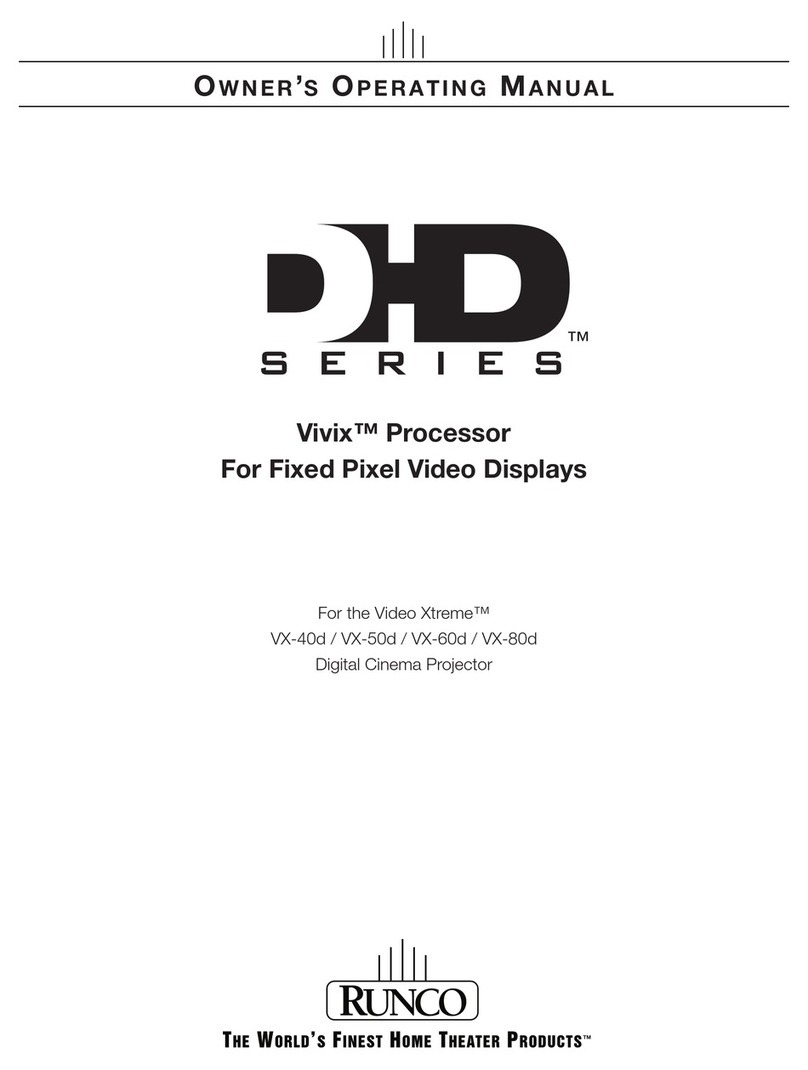 Runco DHD Series Owner's operating manual