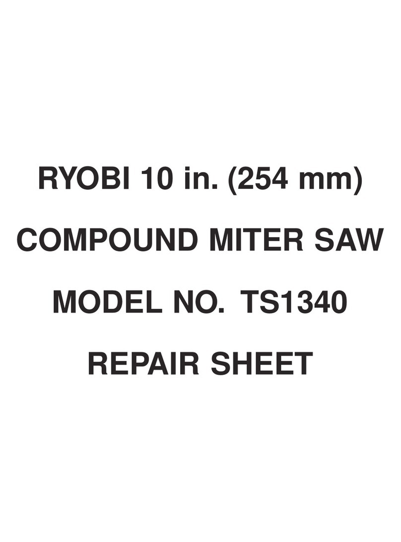 Ryobi TS1340 Quick setup guide