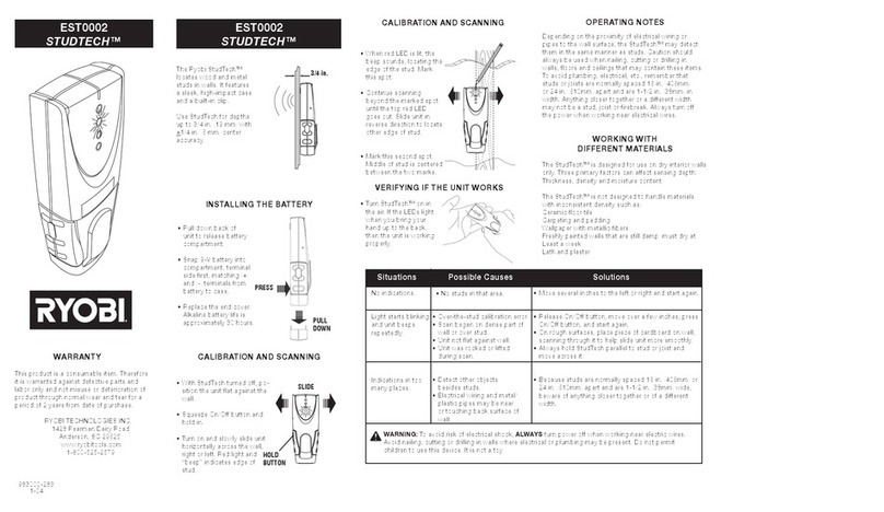 Ryobi EST0002 STUDTECH user manual