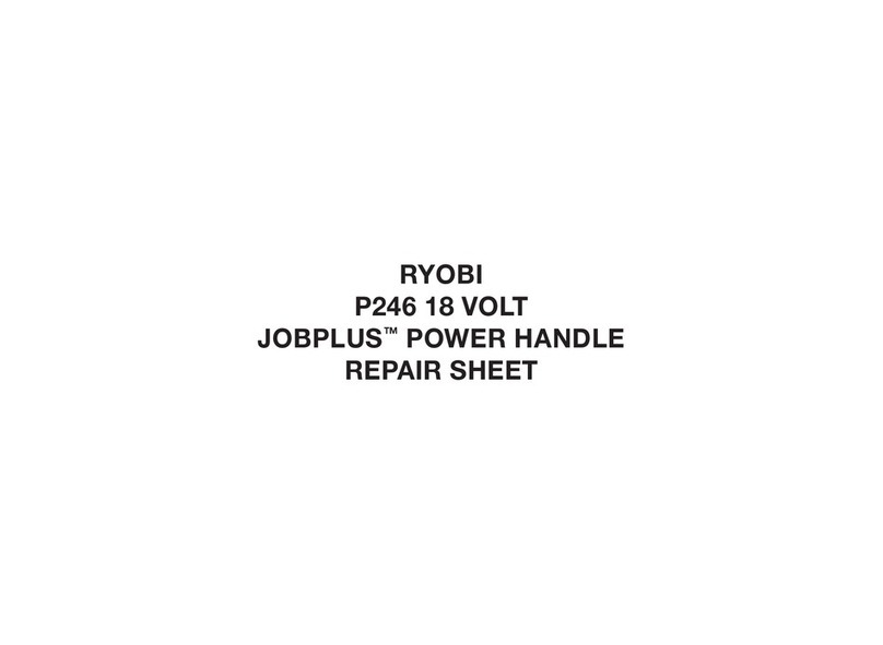 Ryobi JobPlus P246 Operator's manual