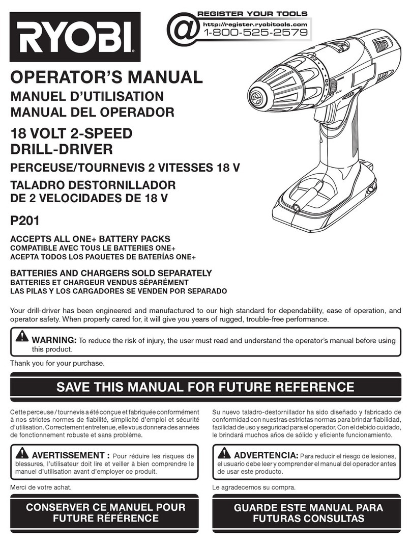 Ryobi P201 User manual