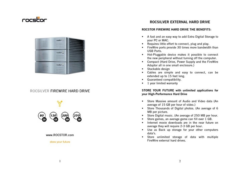 Rocstor ROCSILVER FIREWIRE User manual