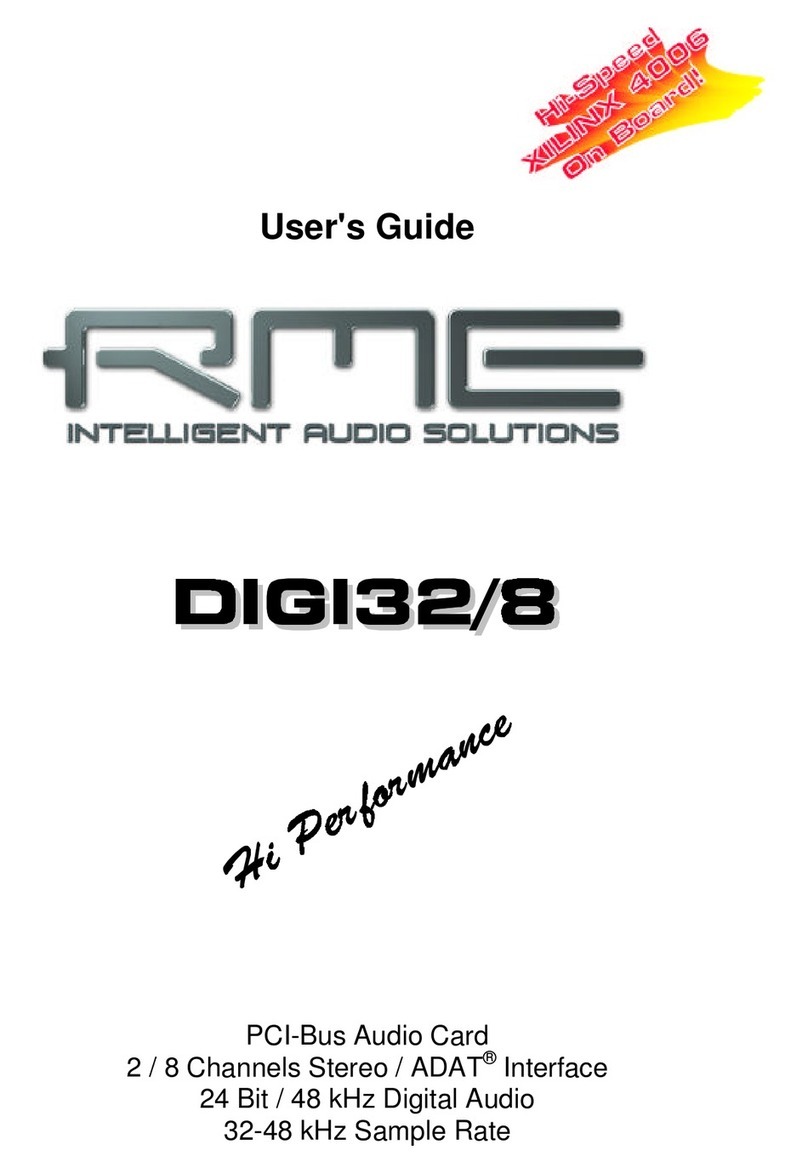 RME Audio DIGI32/8 user guide