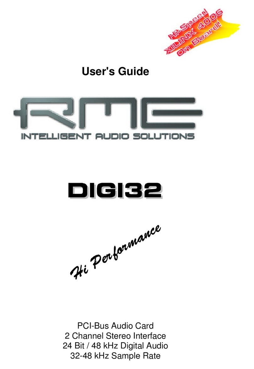 RME Audio DIGI32 User manual