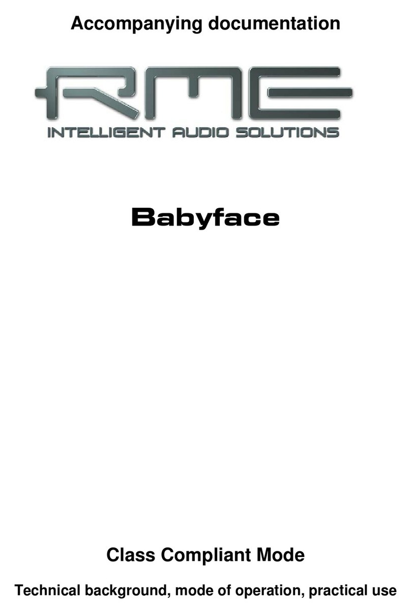 RME Audio Babyface User manual