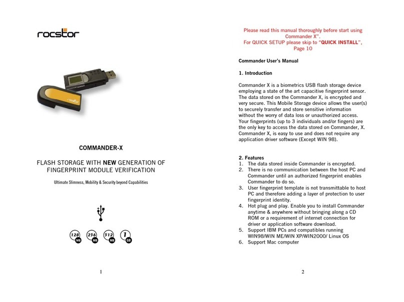 Rocstor COMMANDER-X User manual