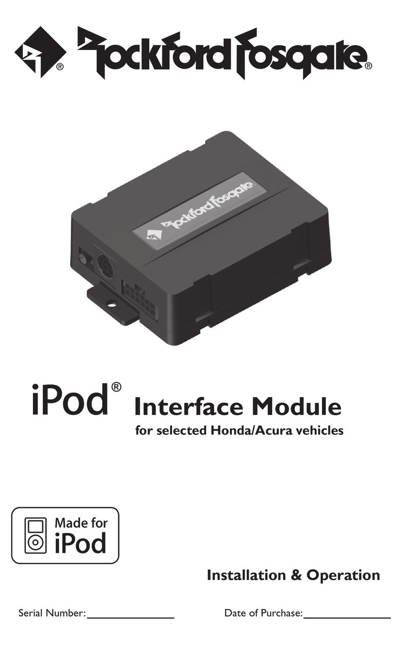 Rockford Fosgate iPod Interface Module Installation & operation Rockford Fosgate iPod Interface Module Installation & operation