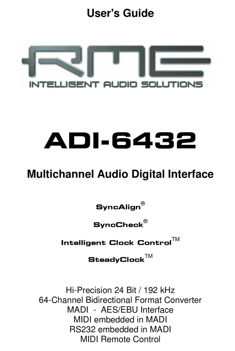 RME Audio ADI-6432 user guide
