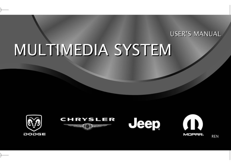 Chrysler MULTIMEDIA SYSTEM User manual