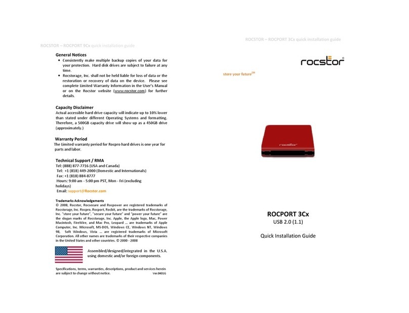 Rocstor Rocport 3CX User manual Rocstor Rocport 3CX User manual