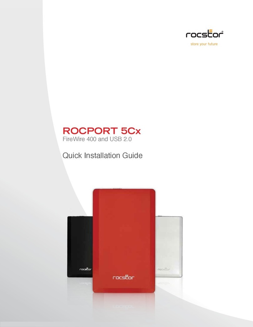Rocstor Rocport 5CX Quick installation guide Rocstor Rocport 5CX Quick installation guide