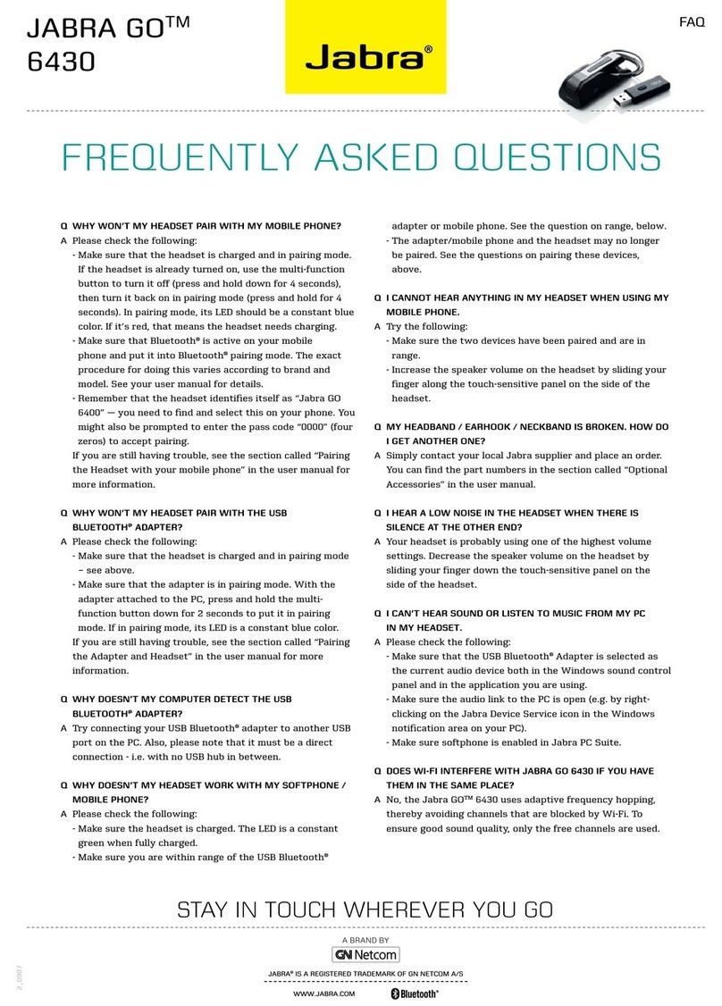 Jabra GO 6430 Frequently asked questions