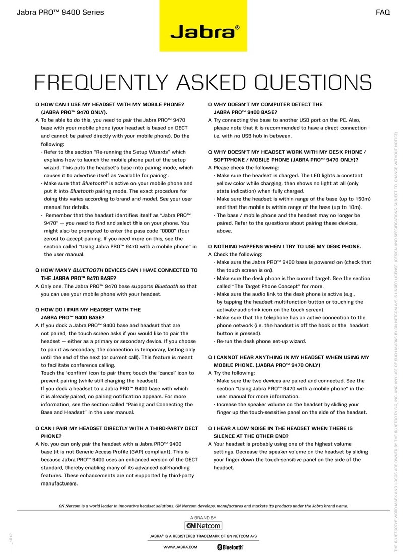 Jabra PRO 9460 Duo Faq