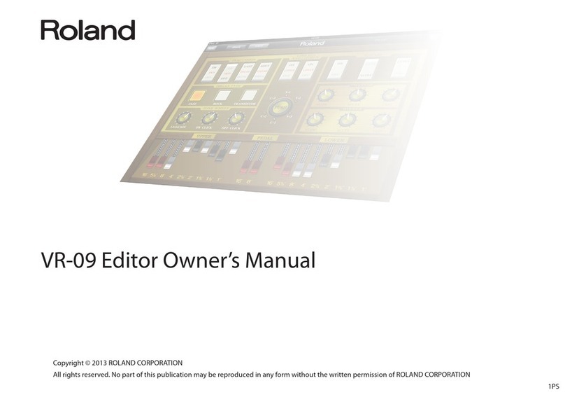 Roland VR-09 Editor User manual