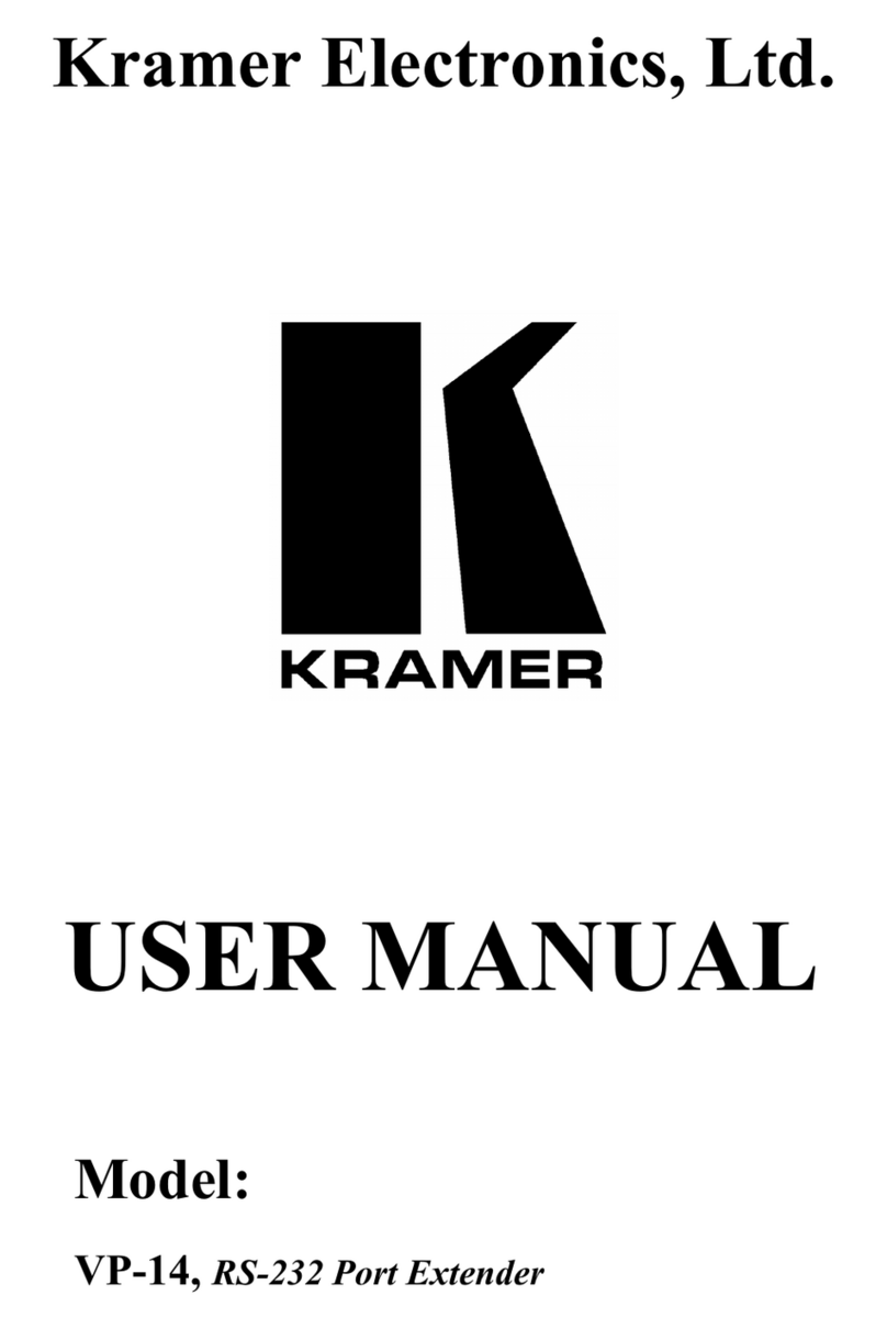 Kramer VP-14 User manual Kramer VP-14 User manual