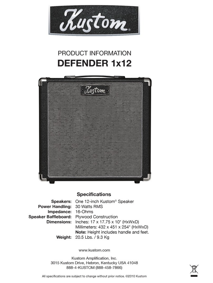 Kustom DEFENDER 1x12 specification