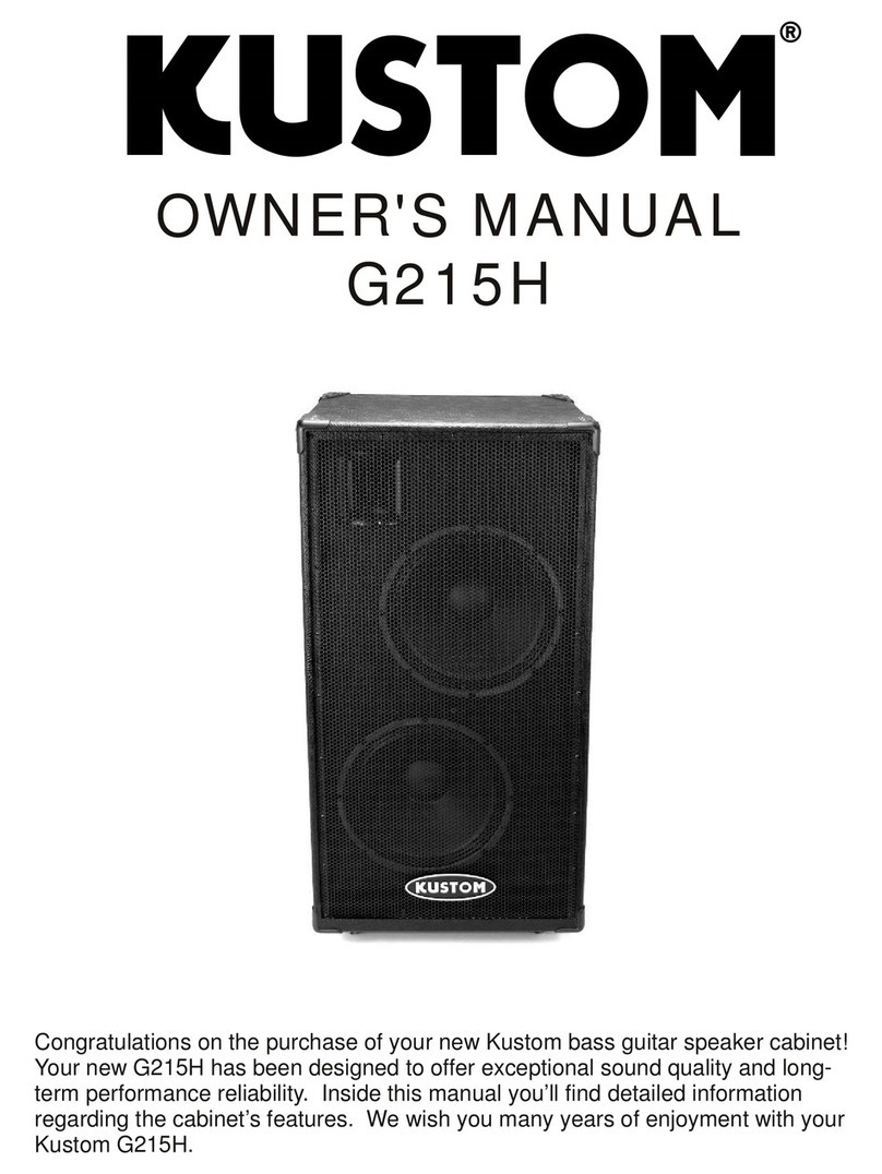 Kustom G215H owner's manual
