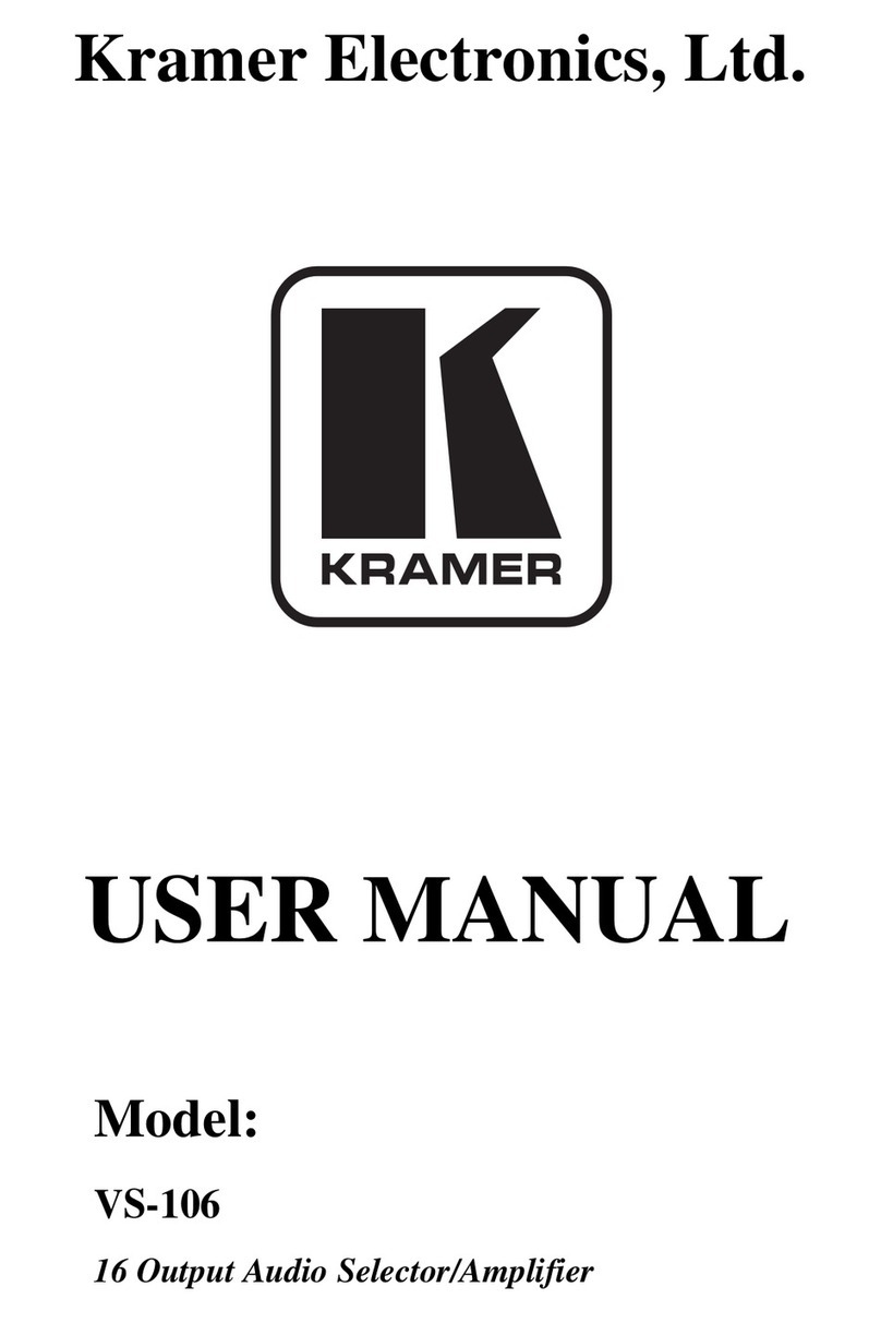 Kramer VS-106 User manual Kramer VS-106 User manual