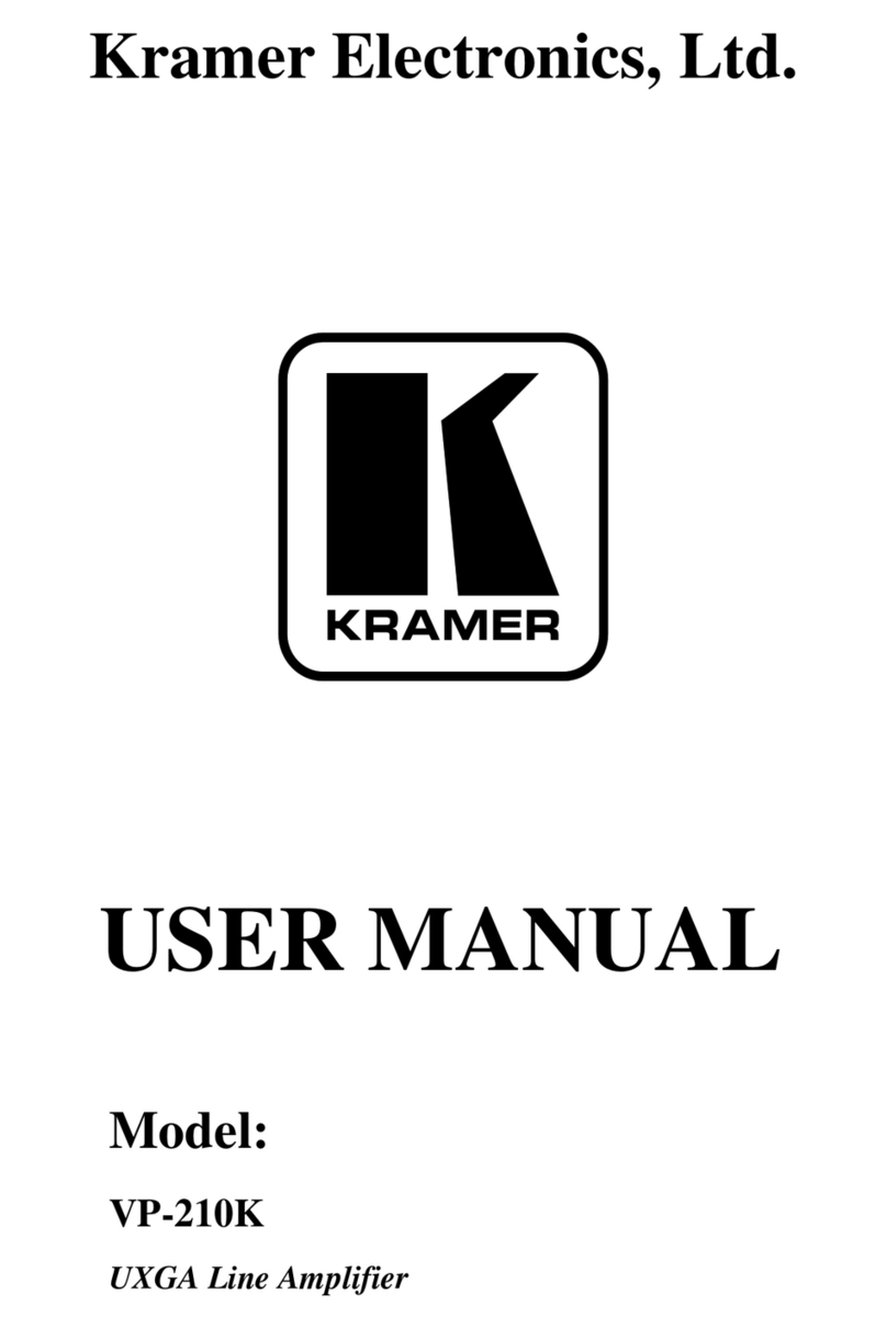 Kramer VP-210K User manual Kramer VP-210K User manual